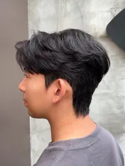 男士層次燙+壓貼作品，設計師 Ice，台北大安區EG ROOM