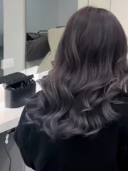 灰紫畫染作品，設計師 Dior，高雄左營區川hair