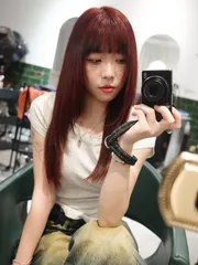 長髮層次剪作品，設計師 Yao，高雄前金區千禧沙龍