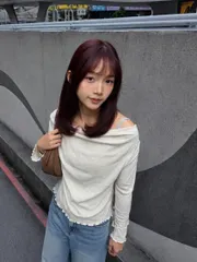 免漂紫紅色作品，設計師 Iris，台北大同區Kila Kila Premium 建成公園店