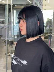 短髮一刀切作品，設計師 Steven，台南南區Holly hair