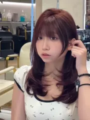 韓系層次 免漂髮色作品，設計師 Nancy 南希，台南南區Happy Hair 新天地