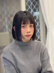 縮毛矯正➕一刀切作品，設計師 薛加馨，台南東區尤拿成大館