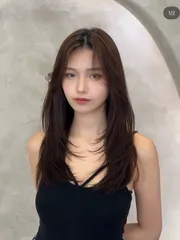 韓系層次剪作品，設計師 #熊，台北中山區holly hair 南西店