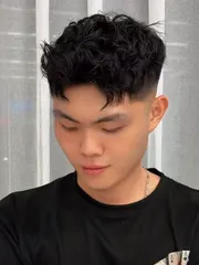 摩根前刺燙作品，設計師 小白，高雄新興區凡雲髮妝造型