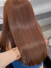 蜜糖橘棕色作品，設計師 小白，高雄新興區凡雲髮妝造型