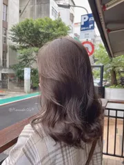 光澤感奶棕作品，設計師 Hannah漢娜，台北大安區Sillage hair