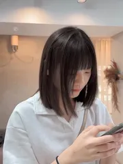 縮毛矯正作品，設計師 Hannah漢娜，台北大安區Sillage hair