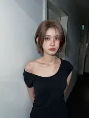 韓系小貓短髮作品，設計師 Alisa｜愛麗莎，台北大安區Round2 忠孝一店