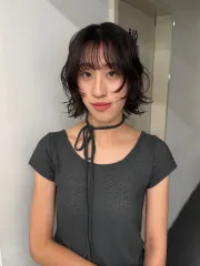 韓系短髮層次燙作品，設計師 Alisa｜愛麗莎，台北大安區Round2 忠孝一店