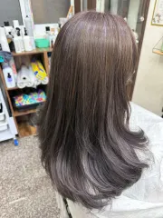 染髮_白髮共存作品，設計師 嘉嘉，台南南區HK salon