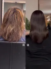 縮毛矯正作品，設計師 Vito (小V），桃園桃園區仨 hair studio