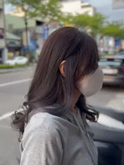 霧感耳圈染/小顏層次作品，設計師 U咪，台南歸仁區尼曼造型