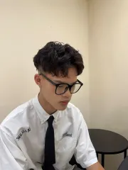 男生燙髮作品，設計師 Kelly，台北大安區GO_ON HAIR SALON