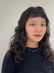 女生中長髮燙髮/波浪燙/泰迪燙作品，設計師 Kelly，台北大安區GO_ON HAIR SALON