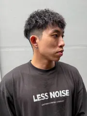 男生燙髮作品，設計師 Kelly，台北大安區GO_ON HAIR SALON