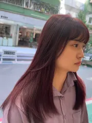 免瞟紅色染作品，設計師 Kelly，台北大安區GO_ON HAIR SALON