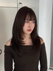 冷霧黑巧｜韓系層次剪｜小顏瀏海作品，設計師 Ella，桃園桃園區桃園尤卡藝文店