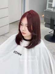 不退不漂｜玫瑰粉棕色作品，設計師 安娜♥︎，台南東區Komm hair南紡店