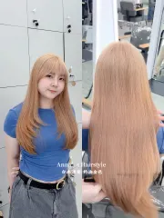 全漂｜奶油金色作品，設計師 安娜♥︎，台南東區Komm hair南紡店