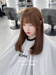 韓系髮色作品，設計師 安娜♥︎，台南東區Komm hair南紡店