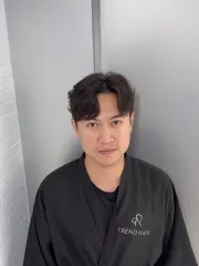 韓系紋理燙作品，設計師 Enn，新北板橋區TREND HAIR JE 府中店