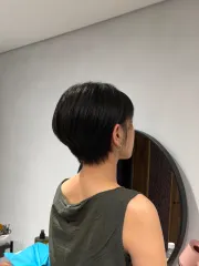 女生耳掛短髮作品,設計師 👑kelly9/13-9/17上海學習👑,台北信義區Jk私宅工作室