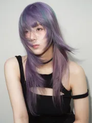 設計染霧感紫色作品，設計師 瑪麗，台中北區Weshaire