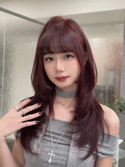 層次剪 X 粉棕色作品，設計師 Riva，新北板橋區Holly hair府中店