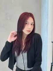 紅棕色作品，設計師 Kasey凱希，新北板橋區Holly hair