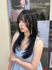 韓系層次 × 區塊漂髮💙❤️作品，設計師 芸，台北信義區space h.