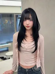 🖤🫐 韓系層次 × 霧感藍黑作品，設計師 芸，台北信義區space h.