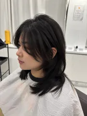 韓系層次剪+模糊髮線增蓬術作品，設計師 Nicole蕭，新北板橋區ALLIES板橋府中店