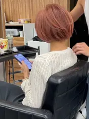霧感粉色作品，設計師 Mu~~!!週一公休~，台北大同區Mooi salon
