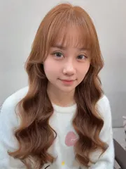 染髮✨復古髒橘🧡作品，設計師 萱萱✁Abby，桃園中壢區Nine six hair Designim