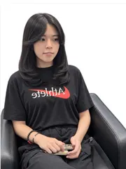 韓系層次燙作品，設計師 🍀妮可☘️Nico，新北林口區斯古林髮型