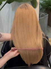 質感奶茶色作品，設計師 佐娜Zo，台北中山區弎樓髮廊