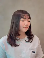 層次內彎&縮毛矯正作品，設計師 稀稀💕，台南中西區Ran Ran hair studio