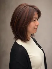韓系層次剪裁，挑染作品，設計師 雅新-6號設計師，台北松山區晶星髮型