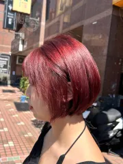 女士俐落裁剪作品，設計師 Yuki，台南永康區初願髮藝