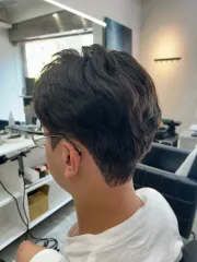 男士調理燙作品，設計師 Yuki，台南永康區初願髮藝