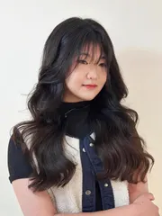 長髮波浪燙