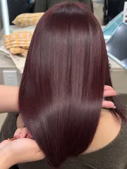 酒紅紫棕作品，設計師 Bonnie，新北板橋區費思造型沙龍板橋店