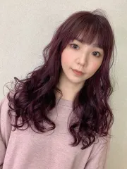 乾燥玫瑰粉紫色作品，設計師 Vita設計師，新北永和區費思沙龍永安店