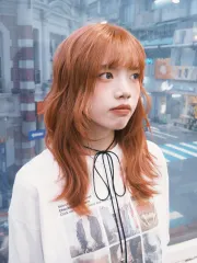 漂一次的橘色作品，設計師 Ella，基隆中正區April Hair