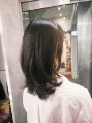 中長髮層次燙作品，設計師 Ella，基隆中正區April Hair