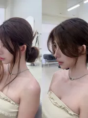 溫柔感八字劉海作品，設計師 ✨Meg佳臻，台南東區染卡salon