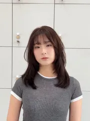 中長髮層次.咖啡棕作品,設計師 Yuna,台南東區Komm Hair南紡店