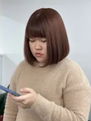 暖棕色作品，設計師 Nicole 妮摳，台中北屯區2006hair salon