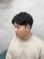 韓籍男生紋理燙